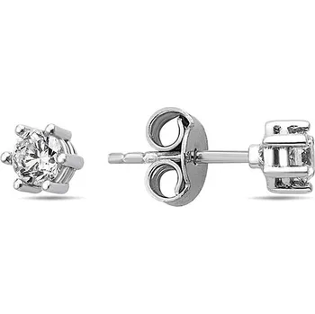 Náušnice Lillian Vassago Zlaté náušnice na puzetku se zirkonem 3,5 mm LLV98-GER159P Barva zlata: Bílá