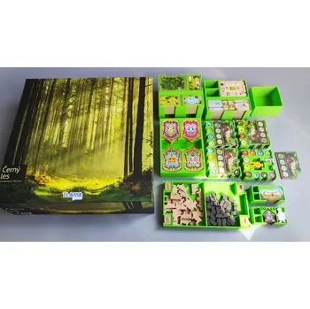 Příslušenství k deskovým hrám inserty.cz Inlay: Černý les (černý, 0016)