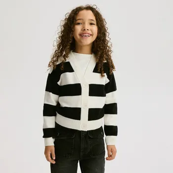Dívčí svetr Reserved - Kardigan na knoflíky s viskózou - vícebarevná - 268DB-MLC - 268DB-MLC-146