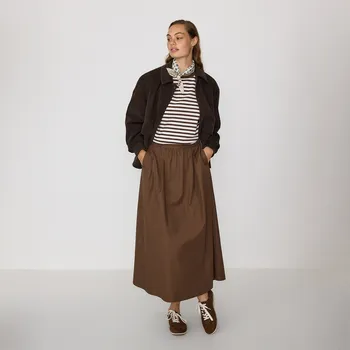 Dámské oblečení Reserved - Midi sukně - hnědá - 078GG-88X - 078GG-88X-XS