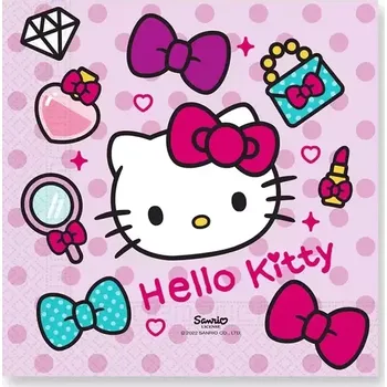 Papírový ubrousek EKO Papírové ubrousky Hello Kitty 33x33 cm / 20 ks