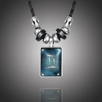 Náhrdelník Daniel Dawson Náhrdelník Vincent se znamením zvěrokruhu - 12 druhů NH1057/3 Černá Blíženci (22.5. - 21.6.)