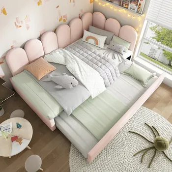 Postel Čalouněná jednolůžková postel Arhatreya 90x200 cm růžová