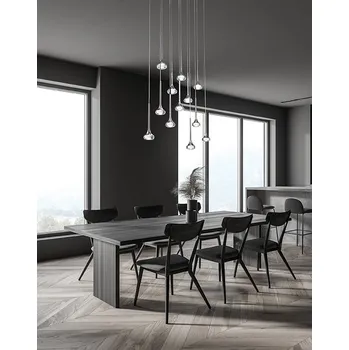 Axolight Fairy, designové kruhové závěsné svítidlo, 12x 5,9W LED, chrom, křišťálové sklo, průměr 60cm