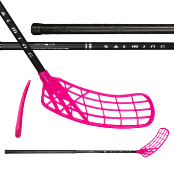 Florbalová hůl SALMING Q-series Carbon Pro 2.0 RD Trident F27 Black/Silver 96(107 R) - 96 (107) cm/Pravá ruka dole