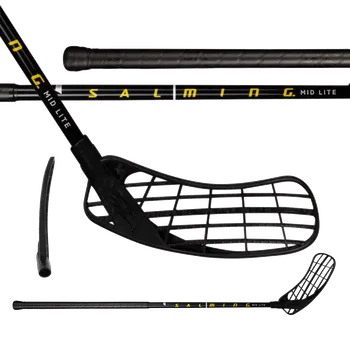 Florbalová hůl SALMING Midlite Hawk F29 Black/Yellow 100(111 R) - 100 (111) cm/Pravá ruka dole