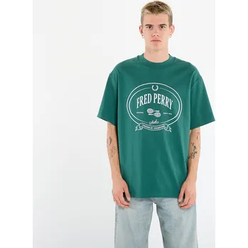 Pánské tričko Tričko FRED PERRY Chosen By Champions T-Shirt Sport Green XL