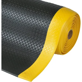 Protiúnavová rohož na pracoviště typ DS 12.K, šířka 122 cm, černo-žlutá, cena za metr