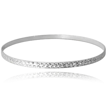 Náramek Moonlit Stříbrný pevný náramek s jemným vzorem stříbrná