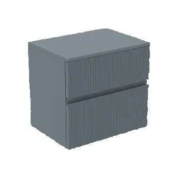 Koupelnový nábytek Ideal Standard Finesse - Umyvadlová skříňka, 60x44x56 cm, 2 zásuvky, Ribbed Matt ashblue E3422UQ