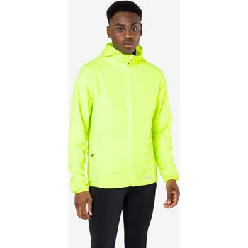 Pánská větrovka KALENJI Pánská běžecká větruodolná bunda Run 100 S ŽLUTÁ