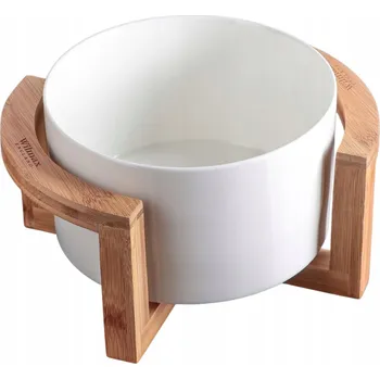 Salátová Mísa bílá porcelánová miska na salát s podstavcem Wilmax 2630 ml