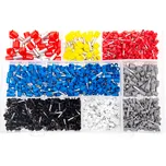 Dutinové elektrické konektory - dutinky, různé druhy, sada 1200 ks - ASTA