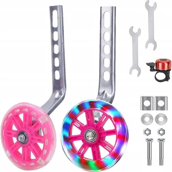 Dětské kolo KÓŁKA BOCZNE NA KOLO DĚTSKÉ SVÍTÍCÍ KOLO NASTAVITELNÉ 2 KS NA KOLA