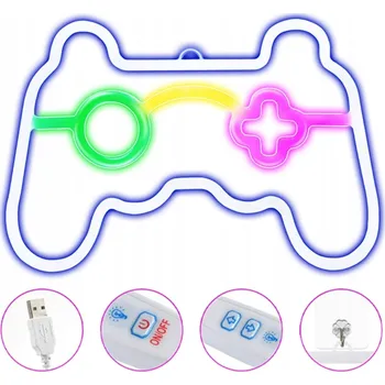 Obraz LED NEON, DEKORACE DO HERNÍHO POKOJE, NEONOVÁ LED LAMPA, NÁSTĚNNÁ DEKORACE