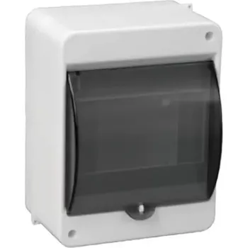 Jistič Kryt jističů SEZ S-5 D bílý s transparentními dvířky pro 4 moduly (SEZ S-5 D)