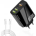 Techsuit - Prémiová nástěnná nabíječka PentaXPower (CHC2) - Černá