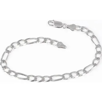 Náramek Pánský stříbrný náramek figaro 20 cm 68472F