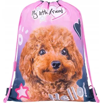 Školní sáček SÁČEK NA OBUV PRO DÍVKU S PEJSKEM St. Majewski 8388