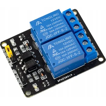 Relé Relé MSALAMON Reléový modul 2 kanály 12V pro Arduino STM32