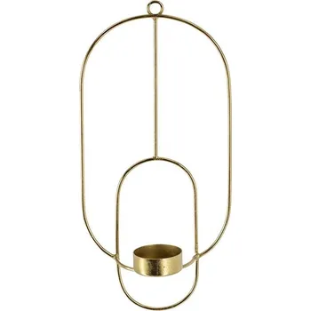 Svíčka Homebound by Kolony - Závěsný svícen na čajovou svíčku - 28x13x4cm - zlatý 79749 Nové
