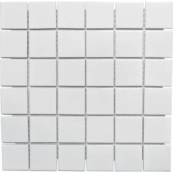Dlažba Bílá dlaždice na stěny a podlahy, keramická mozaika bílá lesklá 30 x 30 cm