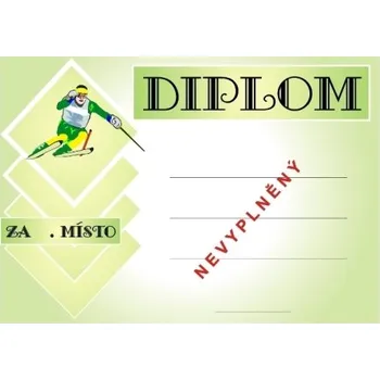Lyžování diplom A4 č.9