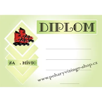Kolečkové brusle diplom A4 č.3