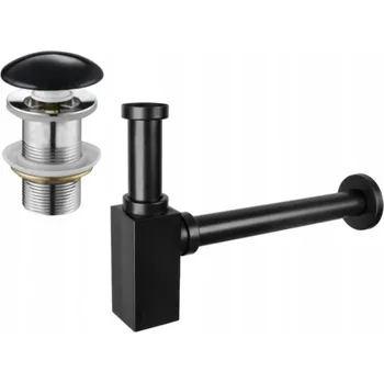 Sifon ČERNÝ UMYVADLOVÝ SIFON MEXEN + KERAMICKÁ ZÁTKA