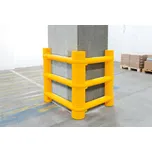 Plastová ochrana sloupů MORAVIA ECO, žlutá, k ochraně obdélníkových sloupů