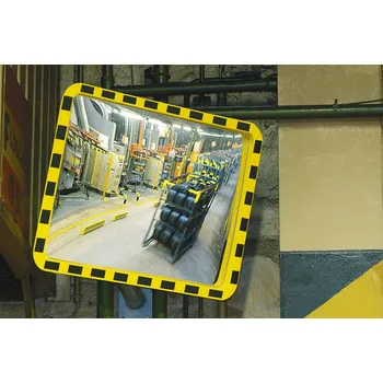 Bezpečnostní zrcadlo Průmyslové zrcadlo G 2, černo-žlutý rám, 600 x 800 mm