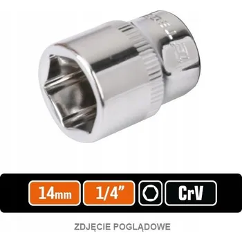 Klíč Nástrčný klíč 1/4" šestihranný 14 mm / TEGER