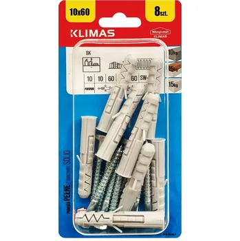 Vrták Hmoždinky do betonu Wkręt-Met 10 x 60 mm, 8 ks