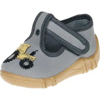 Dětské papuče Raweks LEON 63 s koženou stélkou šedá 24