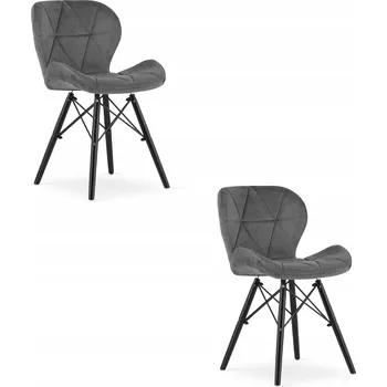 Jídelní židle Židle Oskar umělá kůže šedá 2 ks