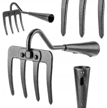 Hrábě ZAHRADNÍ AERIFIKAČNÍ VIDLE 3-ZUBÉ OCELOVÉ MALÉ PROVZDUŠŇOVAČ