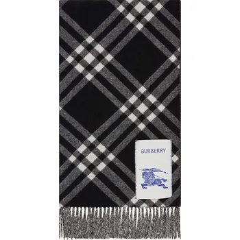Šála Burberry Kašmírová Šála, černá / bílá