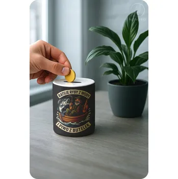 Obraz KERAMICKÁ POKLADNIČKA NA MINCE PRO DĚTI DÁREK PRO RYBÁŘE