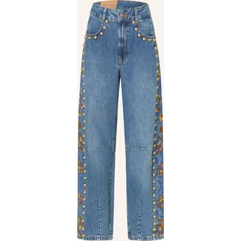 Dámské džíny Farm Rio Dámské Straight Džíny S Nýty, l0034 denim, 38