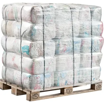 Froté čisticí hadry, barevné, 1 paleta, 30 lisovaných kostek à 10 kg