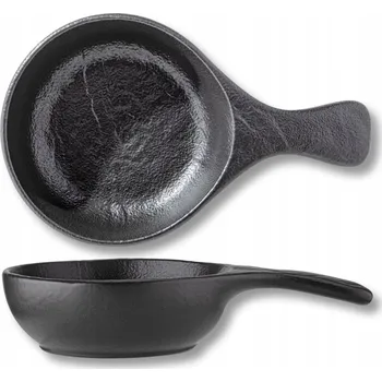 Zapékací mísa s uchem černá porcelánová Wilmax 24x15 cm 500 ml