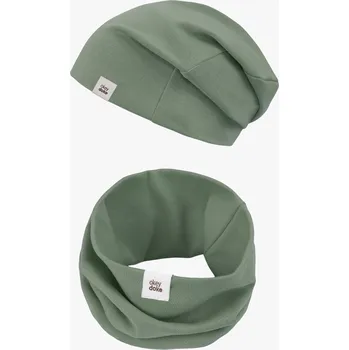 Čepice Doke Dětský set organic oil green pro děti do 11 let