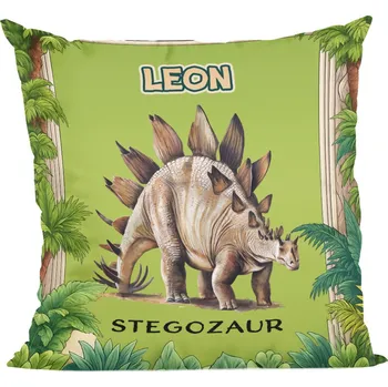 Dekorativní polštářek Polštář Dinosaurus Stegosaurus se jménem dítěte