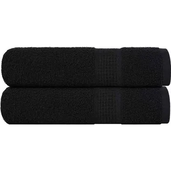 Utěrka vidaXL Ručníky na ruce 2 ks 50x100 cm 360 g/m² 100% bavlna [137022] Barva: Černá