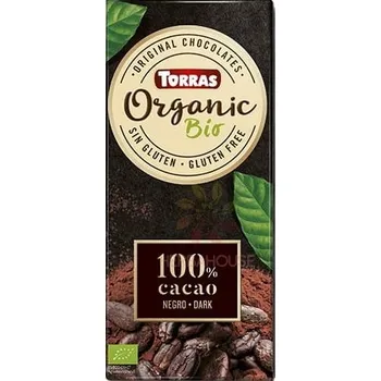 Cukrovinka TORRAS Bio 100% kakaová hmota 100g