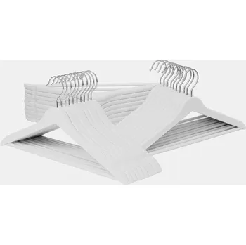 Věšák Šatní ramínko dřevěný Zaves bílý