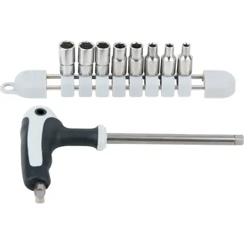 Klíč Sada nástrčných klíčů 1/4" KS Tools, z nerezu, 4-13 mm, hranatá rukojeť