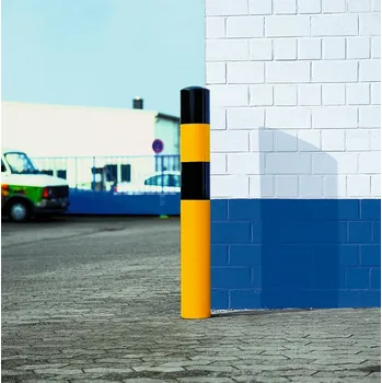 Dopravní značení Nájezdový ochranný sloupek k zabetonování, žárově zinkovaný a lakovaný, vysoký 1600 mm, žlutý/černý
