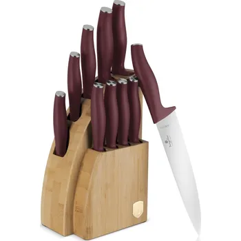 Kuchyňský nůž BerlingerHaus sada nožů 10 ks vínová