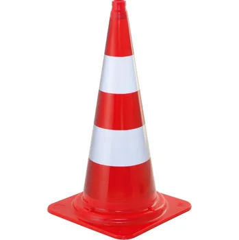 parkovací zábrana Dopravní kužel EU, reflexní, červeno-bílý, výška 750 mm, typ B